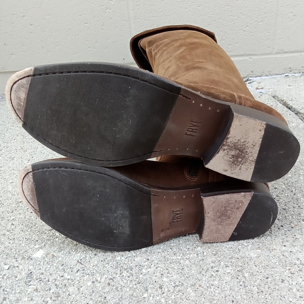 Frye Collared Suede Riding Boots - Picture 4 of 9